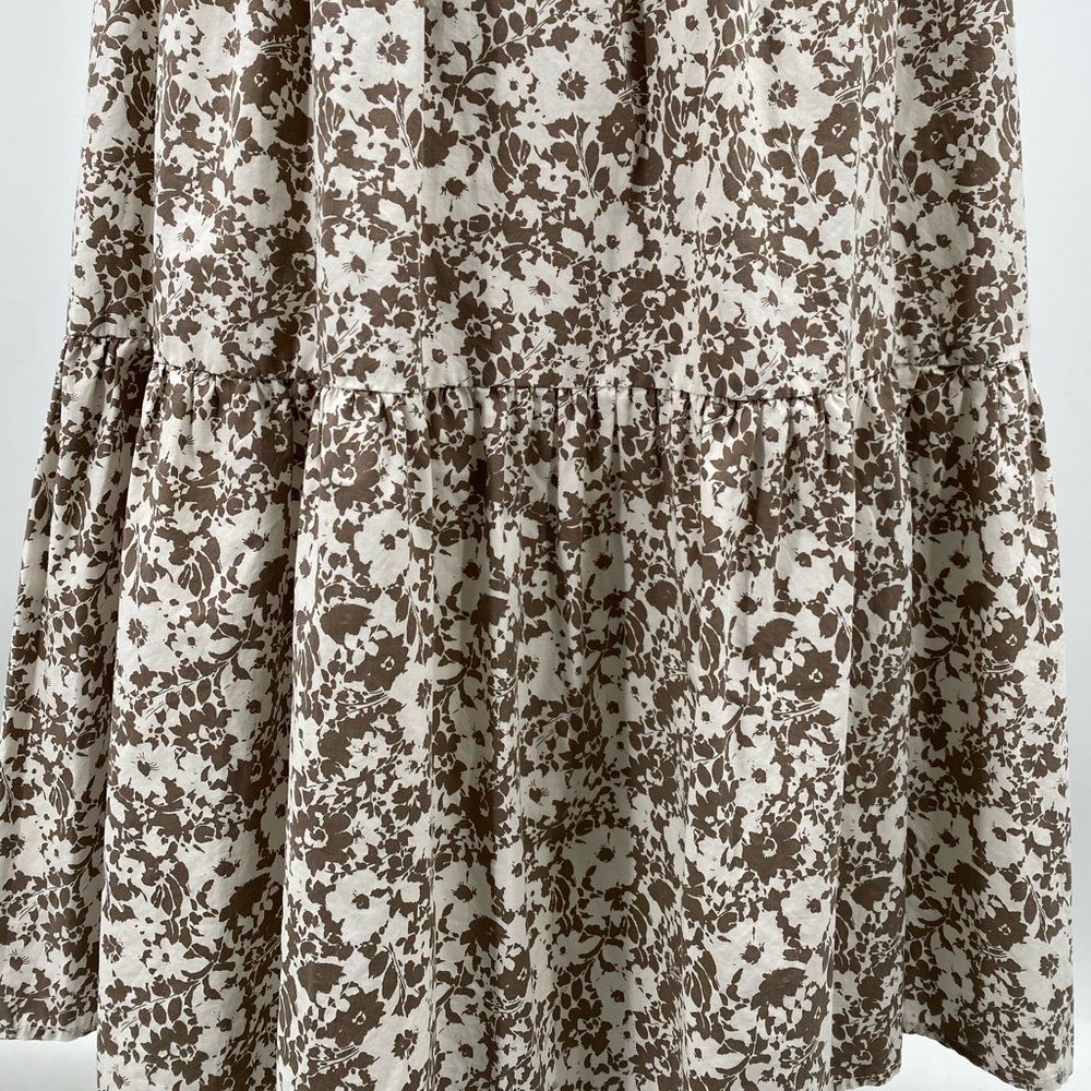 Rails Leni Cafe Floral Dress ‎ Extra Small Beige Floral Tiered Spaghetti Straps - Picture 6 of 15